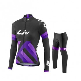 Conjunto Maillot + culotte largo ciclismo 2017 CCC Liv Mujer N002